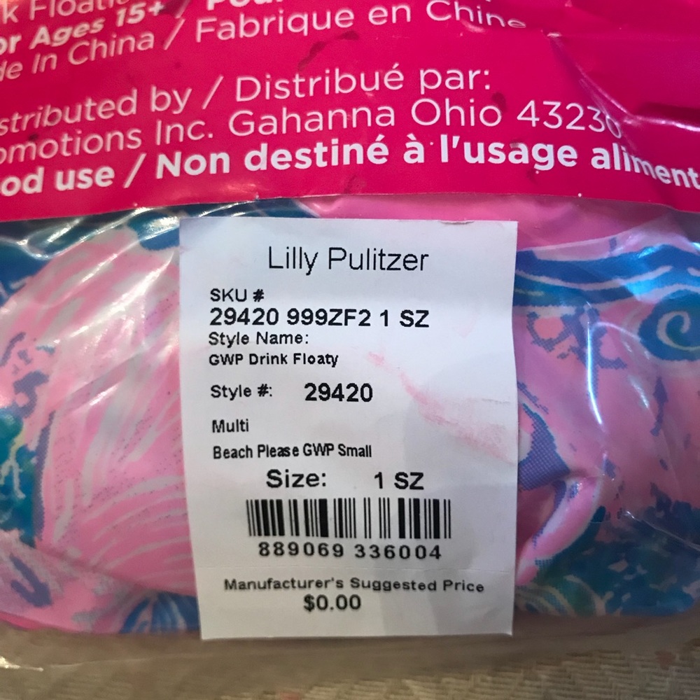 NWT Lilly Pulitzer floating drink holders